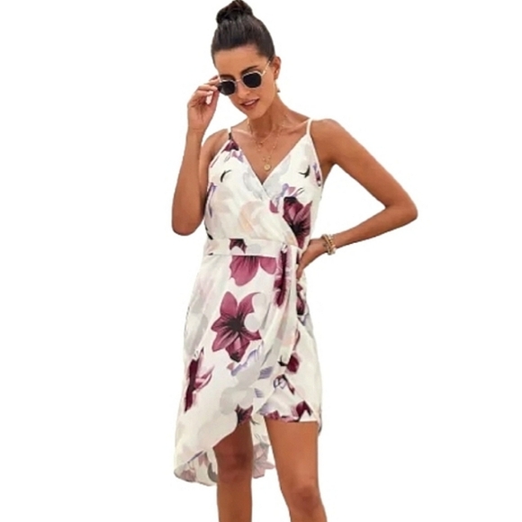 Ditzys Boutique Dresses & Skirts - Plus Size Tropical Dreams Hi-Low Floral Dress
